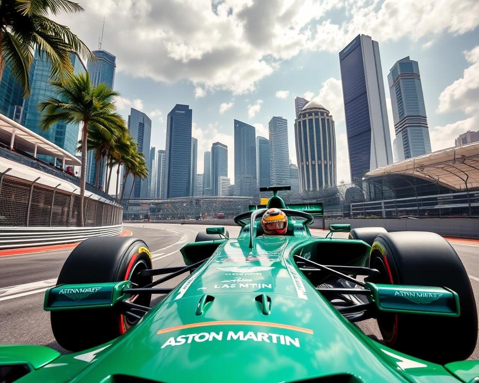 aston martin lidera treino